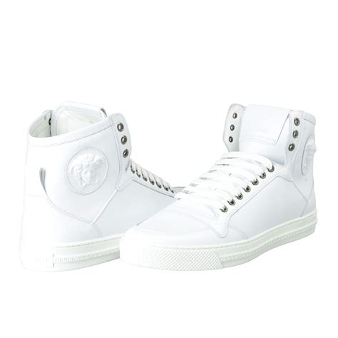 versace leather-high top sneakers on ebay